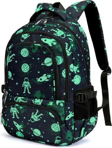 Vista 11 de BLUEFAIRY Mochila infantil para niños, bolsas para libros para primaria, primaria, escuela secundaria, bolsas de libros para adolescentes Azul