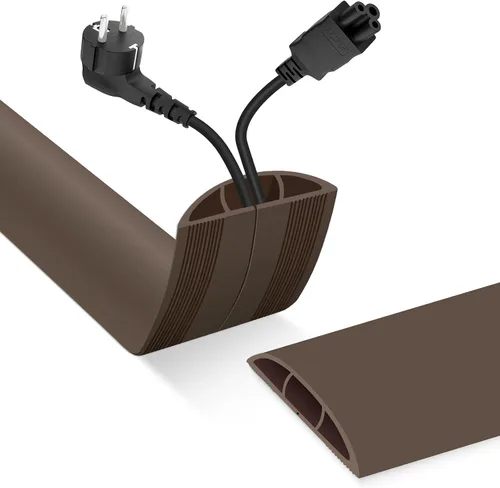 Vista 10 de Cubierta para cable de piso, protector de cable, 0.63 pulgadas de ancho x 0.31 pulgadas de alto, cubierta de alambre para cables de extensión
