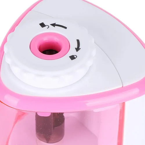 Vista 9 de Sacapuntas eléctrico resistente, sacapuntas de alta velocidad con batería, sacapuntas eléctrico y manual apto para niños, para el hogar, oficina