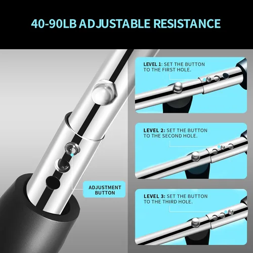 Vista 4 de Twister - Entrenador de brazo de 40 a 90 libras, equipo de entrenamiento de pecho portátil ajustable para hombres y mujeres, entrenamiento de fuerza
