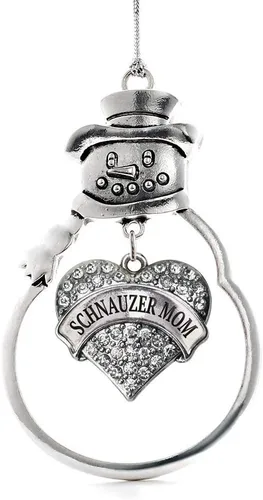 Vista 185 de Colgante de plata con diseño de Detroit con forma de corazón y muñeco de nieve con circonitas cúbicas