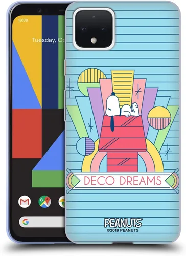 Vista 150 de Head Case Designs Snoopy Deco Dreams - Funda de gel con licencia oficial de Peanuts Blue Pattern [protección de grado militar] compatible con Google