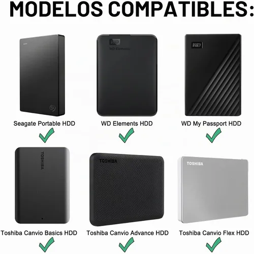 Vista 3 de Lacdo Estuche de transporte para disco duro externo portátil Seagate