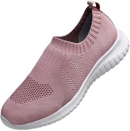 Vista 2 de Konhill - Zapato deportivo para caminar, ligero, deportivo, informal, para gimnasio, sin cordones, para mujer