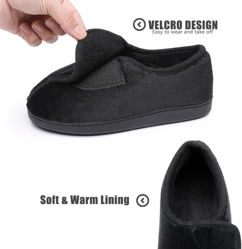 Vista 3 de Git-up - Pantuflas de mujer, para diabéticos, artritis, edema, espuma viscoelástica, puntera cerrada, zapatos para la futura mamá.
