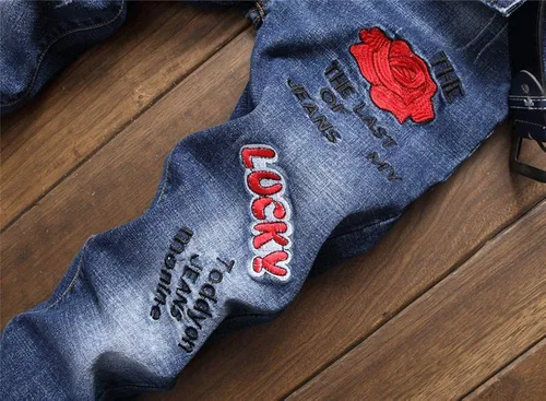 Vista 6 de AITITIA Jeans rasgados de corte regular para hombre
