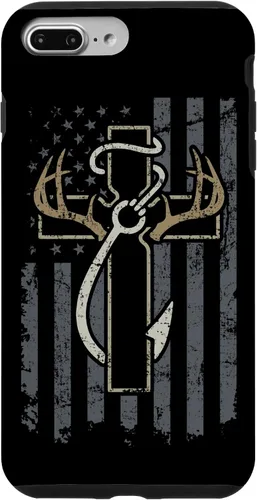 Vista 18 de Faith Hunting Fishing - Christian Cross USA Hunter Fisherman Case for iPhone 17