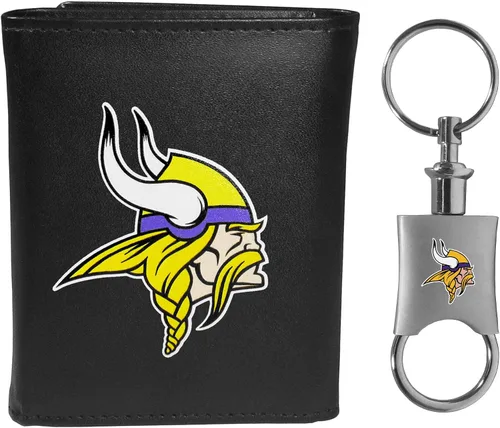 Vista 6 de Siskiyou Sports NFL unisex Tri-fold Wallet & Valet Key Chain