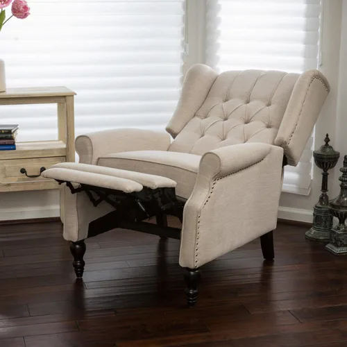 Vista 15 de Sillón reclinable, de la marca Elizabeth Tufted, Tela, Light Beige