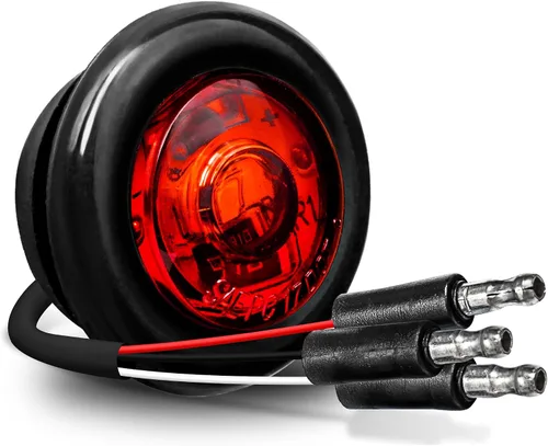 Vista 21 de TRUE MODS Luz de marcador LED redonda ámbar de 3/4 pulgadas para remolque 12V [DOT FMVSS 108] [SAE P2PC] [Salida semiesférica] [Impermeable IP67]