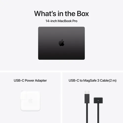 Vista 5 de Apple MacBook Pro 2024 con chip Apple M4 Pro, 14 pulgadas, 24 GB de RAM, almacenamiento SSD de 1 TB, negro espacial (renovado)