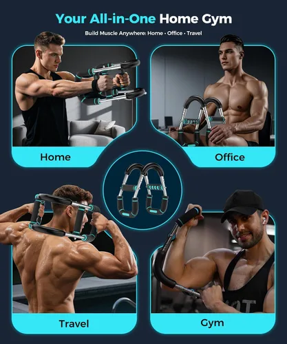 Vista 7 de Twister Arm Trainer Equipo de entrenamiento de pecho para hombres y mujeres, ajustable 5 resistencia (40-130 libras) Entrenador de fuerza