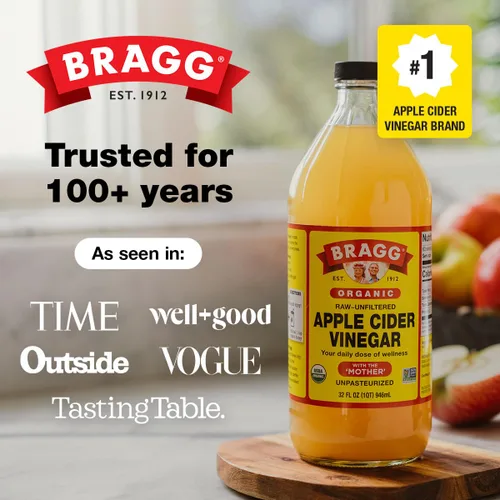 Vista 7 de Bragg Vinagre de sidra de manzana, con madre, 16 onzas (paquete de 1)