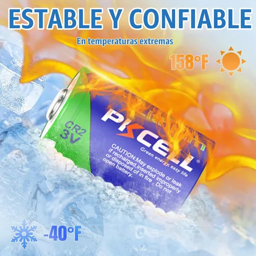 Vista 6 de PKCELL Batería de litio CR2 de 32 unidades CR2 3V CR2-32PC
