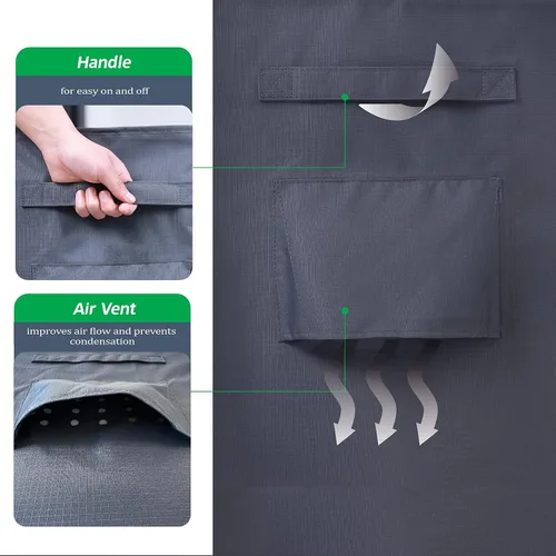 Vista 16 de F&J Outdoors Fundas para muebles de patio, impermeables, resistentes a los rayos UV, tela antidesgarros, cubierta para mesa de exterior, cubierta