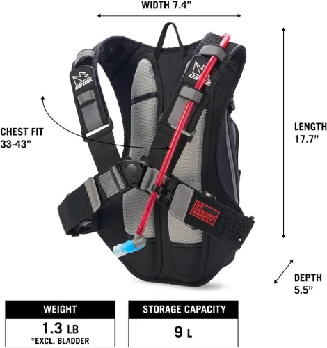 Vista 3 de USWE Airborne Limited Race Edition con bolsa de agua incluida, mochila de hidratación para hombres y mujeres, ideal para MTB, ciclismo, ciclismo