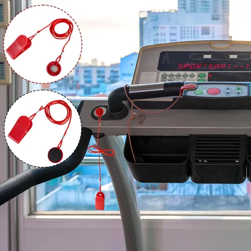 Vista 6 de lasuroa 2pcs Treadmill Magnet Safety Keys, 2 Styles Treadmill Magnetic Key Replacement Round Universal Running Machine Emergency Stop Safety Switch