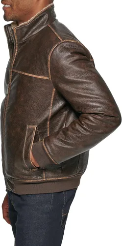 Vista 3 de Tommy Hilfiger Chaqueta bomber de piel sintética para hombre