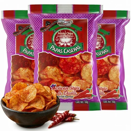Vista 9 de WINNUTS Chamoy Dill Pickle Kettle Chips (paquete de 3, 5.6 onzas cada uno) Pepinillo picante con chamoy dulce y picante Bocadillo casero extra