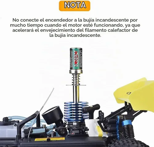 Vista 2 de Globact RC Nitro Starter Glow Plug Encendedor para Redcat HSP 1/8 1/10