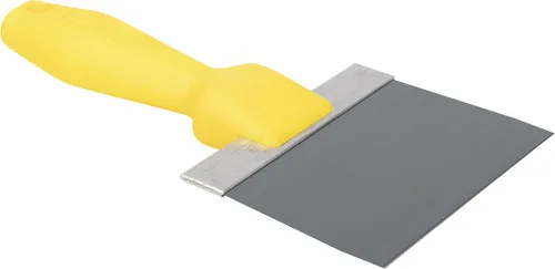 Vista 2 de WAL-BOARD TOOLS Cuchillo de cinta para paneles de yeso, acero azul de 6 pulgadas, ensamblado en Estados Unidos Yellow plastic handle taping knife