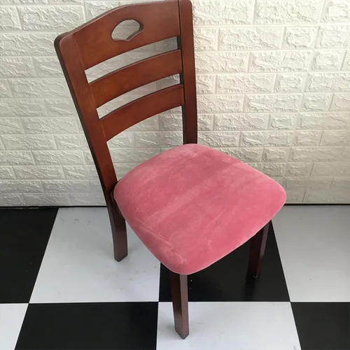 Vista 17 de Juego de 6 fundas de asiento de terciopelo para sillas de comedor, fundas de asiento elásticas para sillas de comedor, fundas de asiento lavables