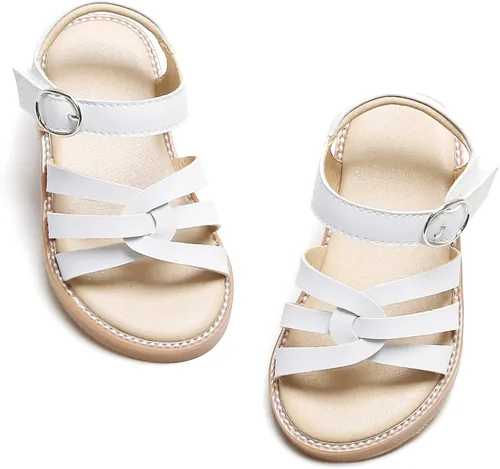 Vista 127 de THEE BRON Sandalias cómodas para niñas, zapatos para niños, sandalias rellenas