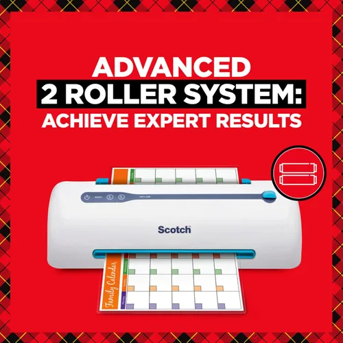 Vista 7 de Laminator térmico Scotch Pro, sistema de 2 rodillos, 16.06 x 4.25 x 4.96 pulgadas, Verde, Blanco