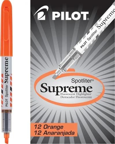 Vista 5 de Pilot Spotliter Supreme - Resaltadores fluorescentes, punta de cincel, amarillo, paquete de 12 (16008)