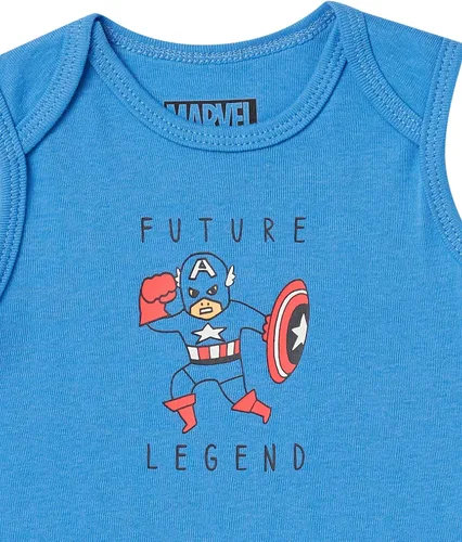 Vista 4 de Tienda Essentials Disney Marvel Star Wars Baby Boys' Sleeveless Bodysuits, Pack of 6