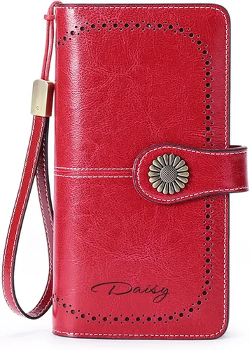 Vista 12 de Cartera de pulsera personalizada, carteras con nombre grabado personalizado con bloqueo RFID, gran capacidad, cartera de mano para tarjetas de Cuero