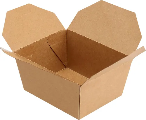 Vista 6 de Paquete de 70 recipientes de comida para llevar de 30 onzas, contenedores de papel kraft para alimentos para microondas, cajas de café kraft