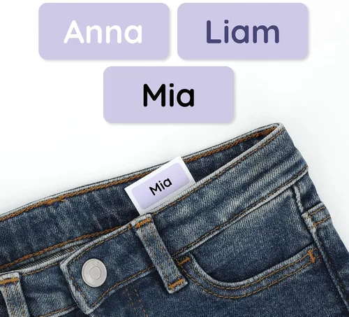 Vista 22 de TeddyLabels - Etiquetas para ropa para hogar de ancianos (60) – Etiquetas adhesivas con nombre para ropa y artículos personales. Etiquetas