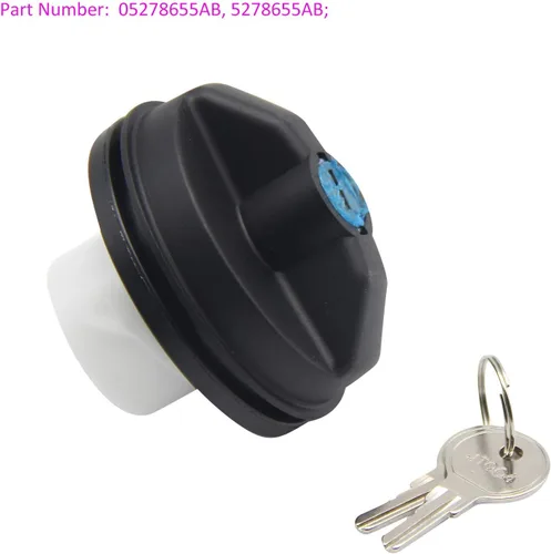 Vista 2 de 05278655AB 5278655AB - Tapa de combustible con bloqueo de gasolina, reemplazo para Jeep Wrangler Rubicon Sahara TJ JK, Jeep Patriot, Challenger, Ram