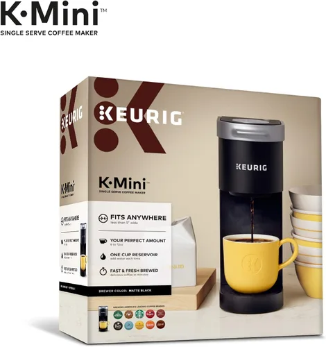 Vista 13 de Keurig K-Mini CoffeeFeer, Brewer Single Sirve K-Cup POD Coffee, de 6 a 12 oz. Tamaños de preparación, negro Single-Serve K-Cup Brewer, Brews 6-12
