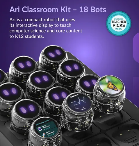 Vista 4 de Ozobot Ari 18 Bot Classroom Kit Edades 8-14 Codificación STEM para escuelas