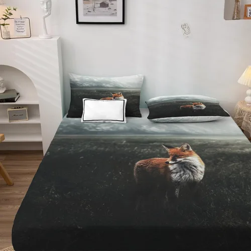 Vista 2 de Fox Sheets K8-&-45 - Juego de sábanas y fundas de almohada de 3 piezas, tamaño individual, sábanas bajeras de microfibra suave con bolsillo