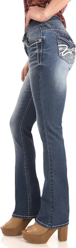 Vista 3 de WallFlower InstaStretch Legendary Jeans con ajuste clásico y corte de bota para mujer