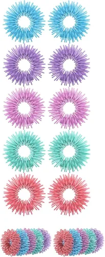 Vista 11 de Mr. Pen- Anillos sensoriales con puntas, paquete de 10, coloridos Stress Relief Fidget Sensory Toys, Fidget Ring for Anxiety, Massager