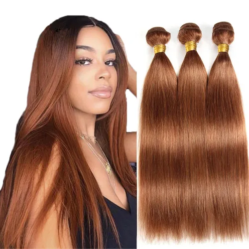 Vista 25 de 300g 1B27 Human Hair Bundles Honey Blonde Bundles Human Hair 10A Brazilian Virgin Remy Hair Extensions 8 10 12 Inch