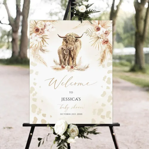 Vista 14 de Cartel de bienvenida de cactus para baby shower, suculenta baby shower