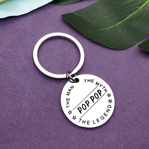Vista 6 de Vadaka Regalo para el día del padre, divertido llavero de regalo para papá, abuelo, de hija, hijo, hombre, regalo de cumpleaños, joyería