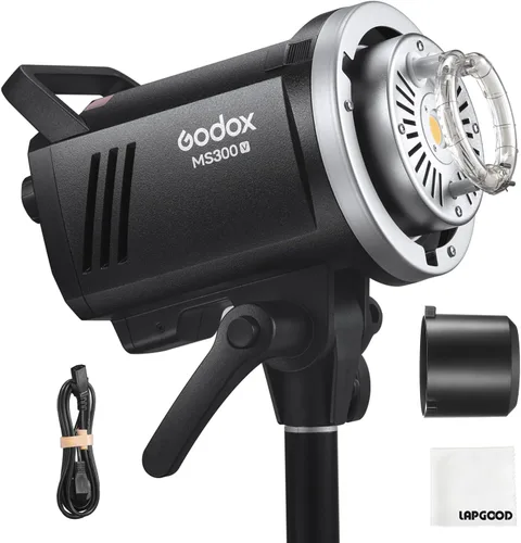 Vista 7 de Godox MS300 Flash de Estudio Compacto 300W 2.4G Monolight Inalámbrico con Lámpara de Modelado de 150W, Excelente Estabilidad de Salida de Potencia