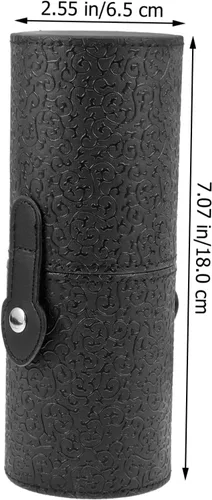 Vista 8 de Makeup Brush Canister Elegant Black Cosmetic Tool Storage Case for Professionals and Travel Space-saving Design Portable and Lightweight Anti-slip