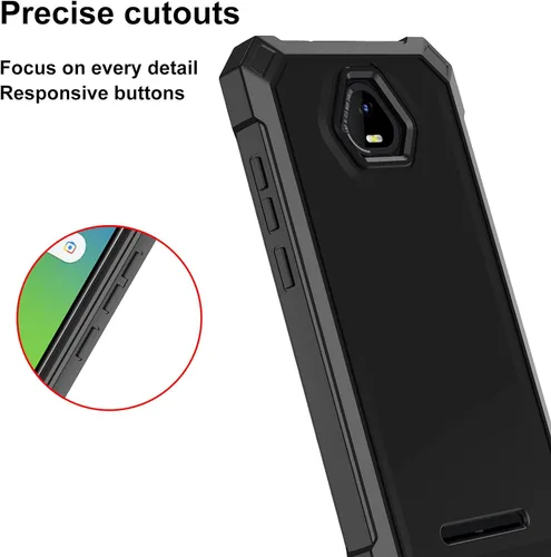 Vista 5 de Ailiber Funda para teléfono Volt SV55, Schok SV55 y protector de pantalla (SV55216), protección de estructura de doble capa, parachoques de TPU