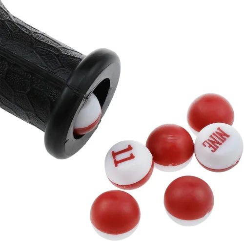 Vista 4 de AYLIFU -Billiard/Pool Plastic Tally Shaker, dados de plástico con 16 números, botella negra con guisantes/bolas