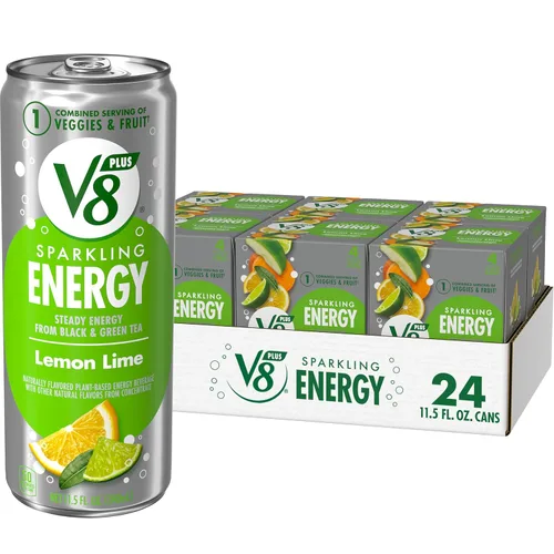 Vista 19 de V8 +ENERGY Bebida Energética de Cereza Negra, lata de 11.5 fl oz (paquete de 4)