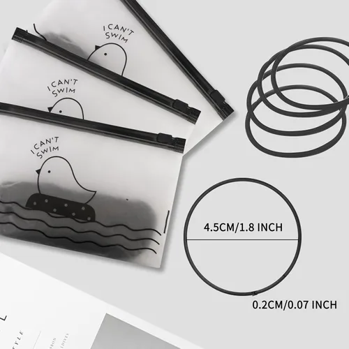 Vista 7 de Unaone Lazos elásticos para el cabello, 300 unidades de bandas elásticas de goma para el cabello sin arrugas, banda para el cabello de 0.079 in