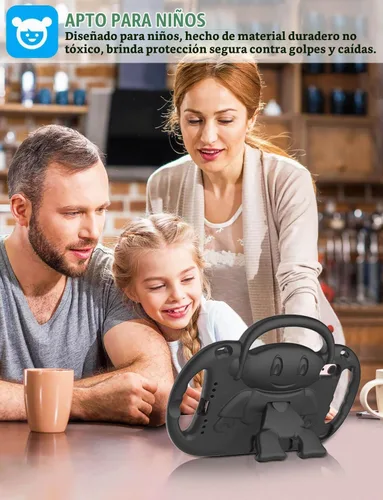 Vista 3 de Funda para Niños para iPad Mini 7 (A17 Pro) 2024/ Mini 6 2021, Funda para iPad Mini 7ª/6ª Generación con Correa para Hombro - Resistente a Golpes