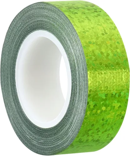 Vista 12 de PATIKIL Cinta brillante con purpurina de 0.591 in x 16.4 ft, 1 paquete de cintas adhesivas holográficas decorativas para manualidades, álbumes